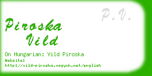 piroska vild business card